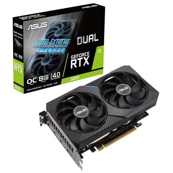ASUS DUAL NVIDIA GEFORCE RTX 3050 OC EDITION GAMING GRAPHICS CARD (PCIE 4.0, 8GB 