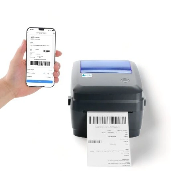 Atpos HQ450L 4 Inch (108mm) Thermal Barcode Shipping Label Sticker Printer | USB+Bluetooth Interface