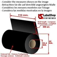 WAX RIBBON  THERMAL PAPER 300 METER