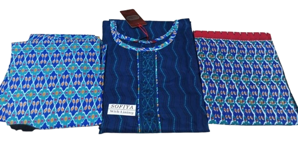 SOFIYA MIXED COTTON FULL STICHED CHUDITHAR WITH LINING - XL,XXL, MULTICOLOR
