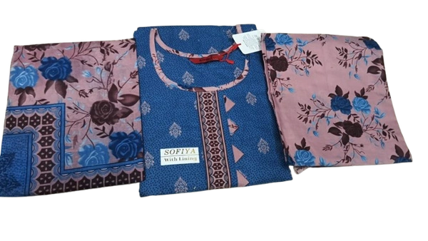 SOFIYA MIXED COTTON FULL STICHED CHUDITHAR WITH LINING - XL,XXL, MULTICOLOR