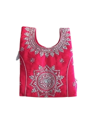 ALIYA DESIGNER PINK CROP TOP FULL STICHED  - L,XL, PINK
