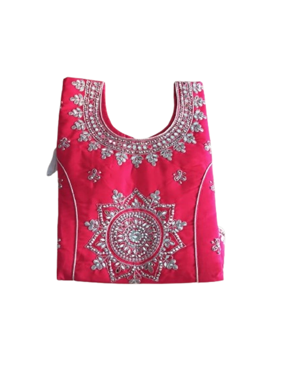 ALIYA DESIGNER PINK CROP TOP FULL STICHED  - L,XL, PINK