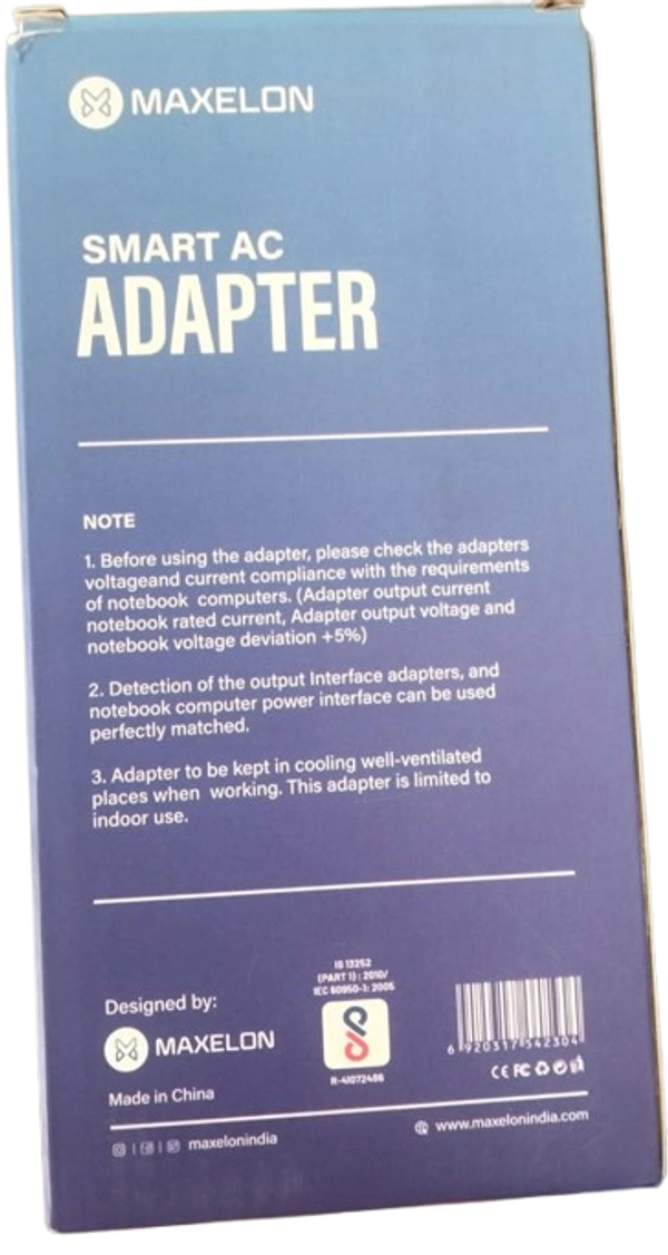 MAXELON SMART AC ADAPTER - BLACK