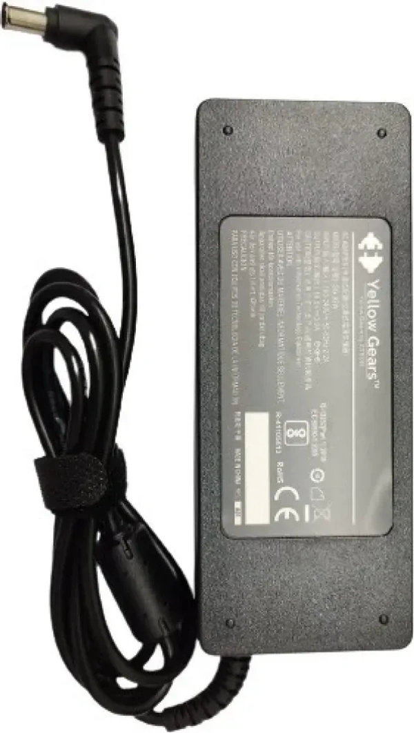 yellow gears LAPTOP ADAPTER - black