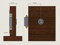 Sliding Cupboard Lock - Mercury, 22mm / 32 Mm