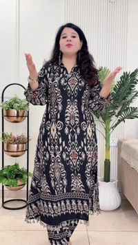 Black 2-Piece Linen 2 Pcs suit D.No.-113 - 44, Black