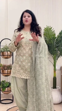 Pista Green 3-Piece Straight Suit Cotton with Kota Doriya dupatta D.No.-632 - 38, Pista Green