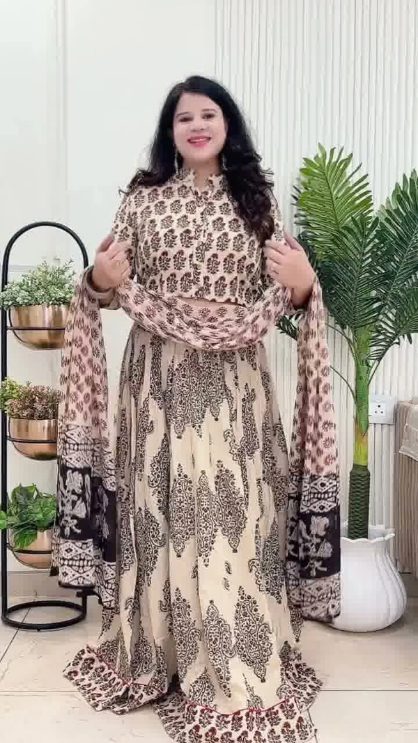 Beige 3-Piece Cotton D.No.-645 - 46, Beige