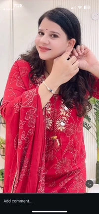 Red 3-Piece Straight Suit Cotton D.No.-579 - 38, Red
