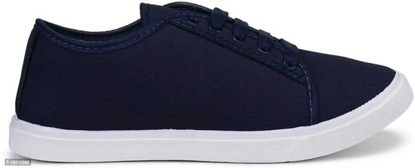 Stylish Fancy Canvas Sports Walking Shoes For Men - Black, 6-7-8-9-10