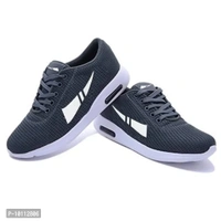 Stylish Fancy Canvas Sports Walking Shoes For Men - Black, 6-7-8-9-10