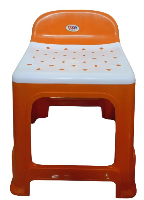 Avro Backrest Plastic Stool  - Web Orange