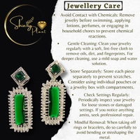 Shining Plant Jewellery Timeless Glamour with AD Rectangle Shaped Green Rhodium-Plated Drop Earrings - American Diamonds Studs for Stylish Girls and Women - 5 cm, Japanese Laurel