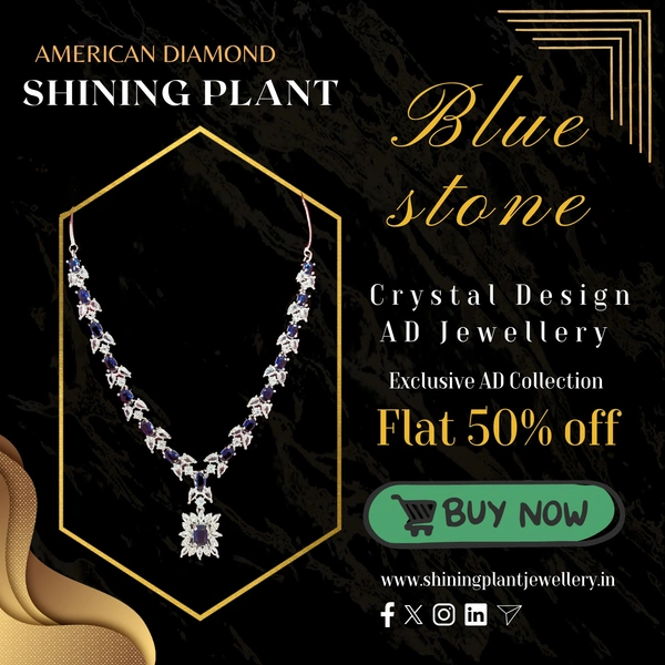 Shining Plant Jewellery Ultimate Shining Plant's American Diamond Baby Pink Crystal Necklace Set for Girls & Women - 9 Inch, Baby Pink
