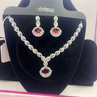 SHINING PLANT JEWELLERY Buy Shining Plant's Premium Yellow American Diamond Necklace Set for Women's - Yellow