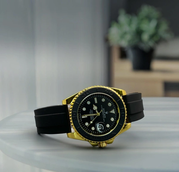 Rolex *Rolex Yacht-master with black rubber strap*