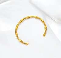 MyFirstLoveByYA Anti Tarnish Bracelet - Cuff - 18K Gold Plated -Water Proof MFLATB06D