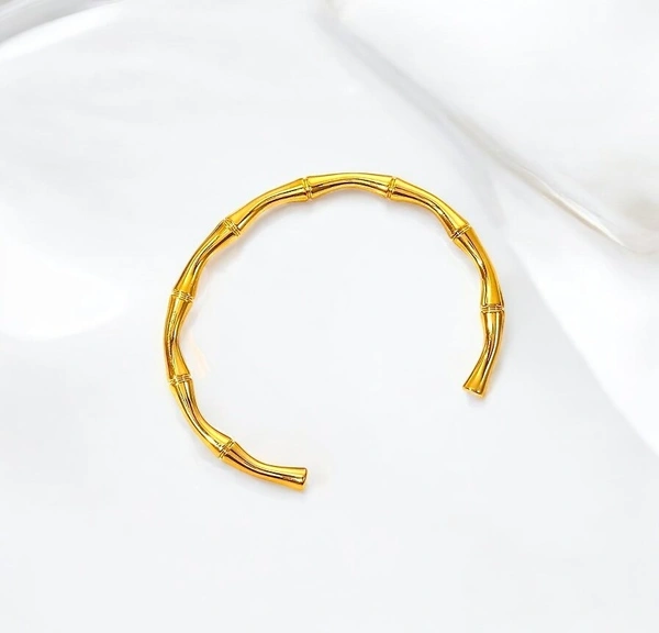 MyFirstLoveByYA Anti Tarnish Bracelet - Cuff - 18K Gold Plated -Water Proof MFLATB06D