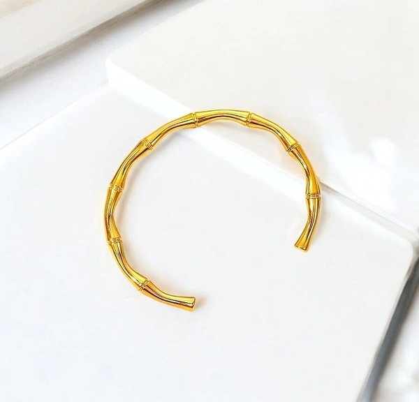 MyFirstLoveByYA Anti Tarnish Bracelet - Cuff - 18K Gold Plated -Water Proof MFLATB06D