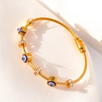 MyFirstLoveByYA Anti Tarnish - Bracelet - 18K Gold Plated - Evil Eye - Bracelet MFLATB14D