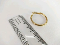 Gold plated mid-size hoops - Daily wear earrings