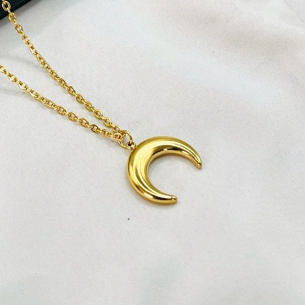 MyFirstLoveByYA  18k Gold Plated Cerescent Moon Anti Tarnish Necklace
