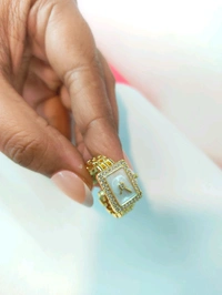MyFirstLoveByYA Anti Tarnish - Watch Style Statement - Gold Plated - Ring MFLATFR02D