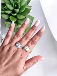 MyFirstLoveByYA Anti Tarnish - Watch Style Statement - Gold Plated - Ring MFLATFR02D