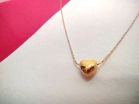 MyFirstLoveByYA Anti Tarnish Chain - 18K Gold Plated - Mini Heart Necklace -  Lightweight Luxury Minimalist Stainless Steel Jewelry MFLATN02D