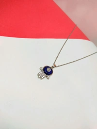 MyFirstLoveByYA  Anti Tarnish Chain - Silver Tone - Hand Pendant MFLATN04D