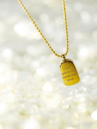 MyFirstLoveByYA Anti Tarnish - 18K Gold Plated Necklace - I love you to the moon - Water Proof Necklace MFLATN10D