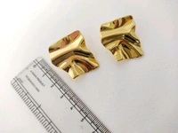 MyFirstLoveByYA  Anti Tarnish - Melted - Earrings - 18K Gold Plated - Water Proof - Earings  MFLATE02D