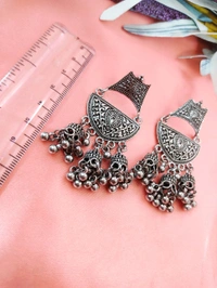 MyFirstLoveByYA Oxidised 3-Jhumki Umbrella Drops MFLN018D
