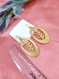 MyFirstLoveByYA Brass Hanging Leaf Earrings MFLN025D