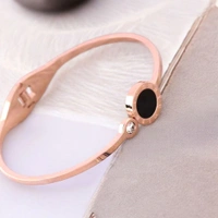 MyFirstLoveByYA Anti Tarnish - Bracelet - 18K Rose Gold Plated Crystal-Studded Slip-On Bracelet MFLATB21D