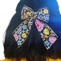 MFL Exclusive handmade embroidery bow for girls and Women