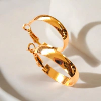 MyFirstLoveByYA Gold - Plated - Hoop - Earrings MFLN073D