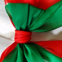 Christmas Hair Bows Red With Green Combination D1