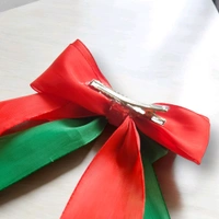 Christmas Hair Bows Red With Green Combination D1