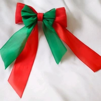 Christmas Hair Bows Red With Green Combination D1
