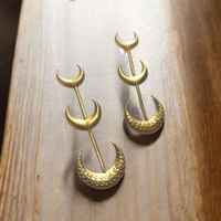 Brass moon Earrings 