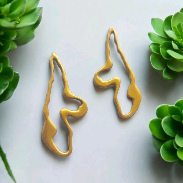 Brass Statement Earrings D1
