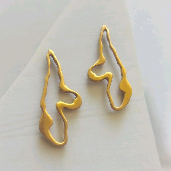 Brass Statement Earrings D1