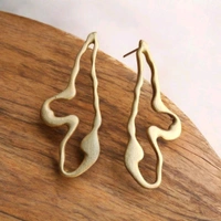 Brass Statement Earrings D1