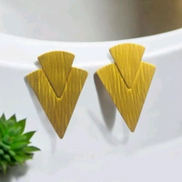 Brass Earring Studs For Women Stylish, Statement Earrings For Girls 