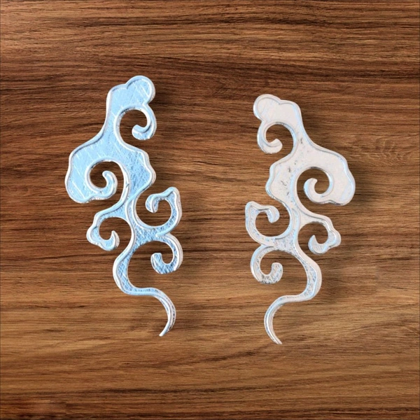 Silver Statement Earrings for Women Made with Brass 