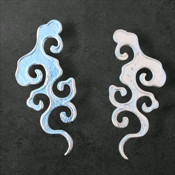 Silver Statement Earrings for Women Made with Brass 