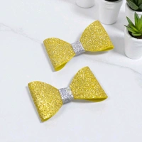 Golden Glitter Hair Clips For Baby Girls And Toddlers 