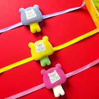 Cute Purple And Yellow Soft Rakhi For Kids And babies 